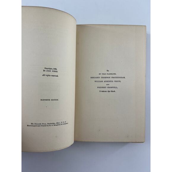Vintage The Beginnings of New England 1889 John Fiske Antique Hardcover Book - Picture 8 of 9